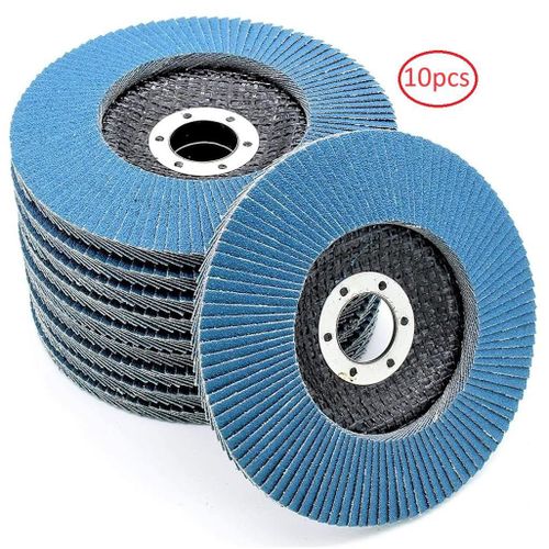 Generic Abrasive Angle Grinder Flap Disc Plate - 10Pcs