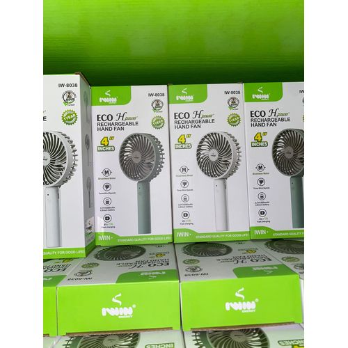 Iwin Super Portable Mini Rechargeable Fan 4inches IW-8038