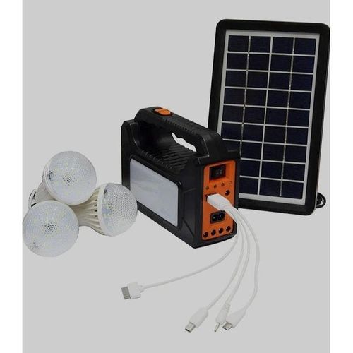Generic Solar Phone Charging Power Kit With 3 Bulbs & Torch Light - image 2