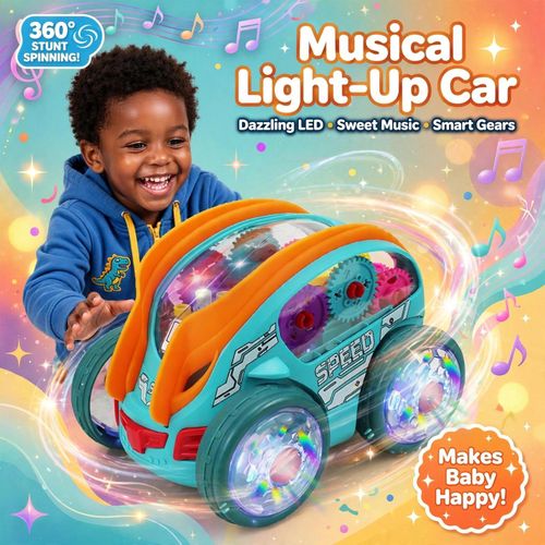 Generic Turbo-Charged Fun: Interactive Stunt Car with Lights, Music, Moveable around & 360 Rotating and Displaying Action! - image 4