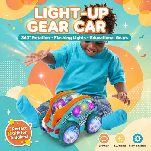 Generic Turbo-Charged Fun: Interactive Stunt Car with Lights, Music, Moveable around & 360 Rotating and Displaying Action! - image 5
