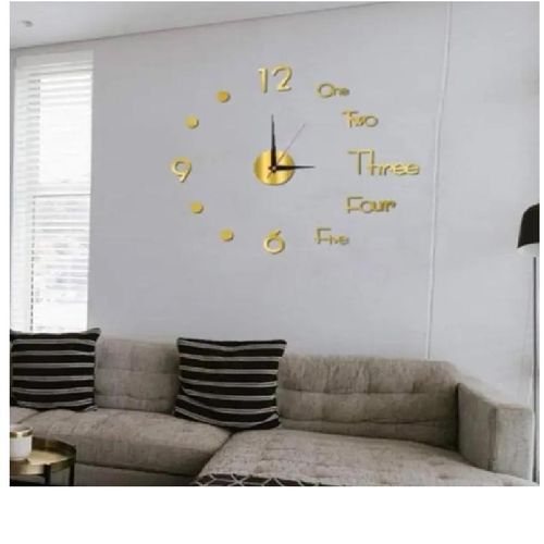 Generic 40cm 3D Letter/Number DIY Wall Clock Mirror Wall Stickers