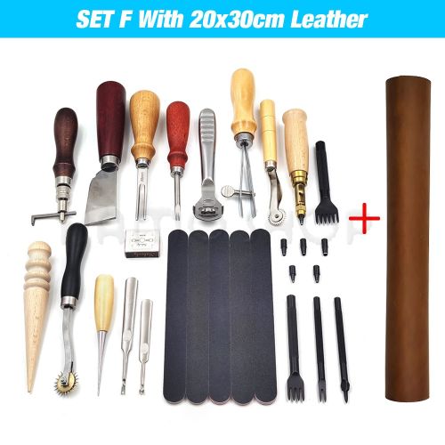 Leather Working Tools Kit | Leather Crafting Tools And Supplies | Leather  Sewing And DIY Leather Craft Making