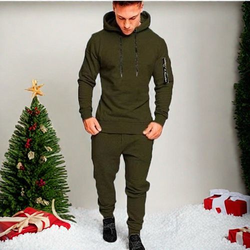 Fashion Mens 2 In 1 Set Tracksuits Causual Long Sleeve Sport Suits ...