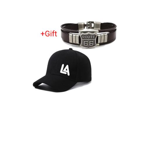 Fashion High Design Black Face Cap with Gift