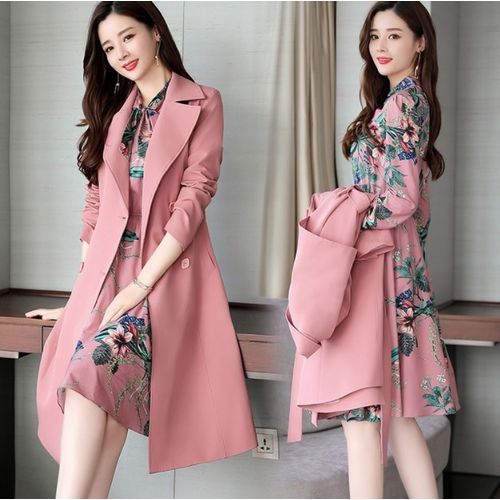 Fashion Clearance Spring Ladies Dress Suits For Office Wear Long Trench ...