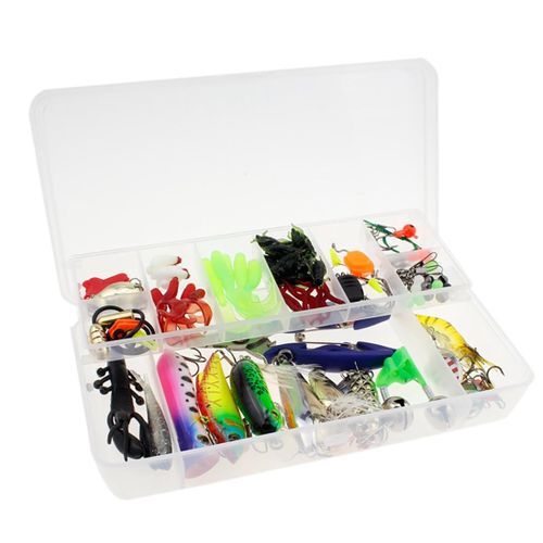 Generic 106Pcs Fishing Tackle Box Lure Kit Set Fishing Lure Minnow