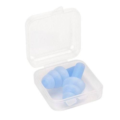 Generic 1 Pair Reusable Silicone Ear Plugs Waterproof Noise