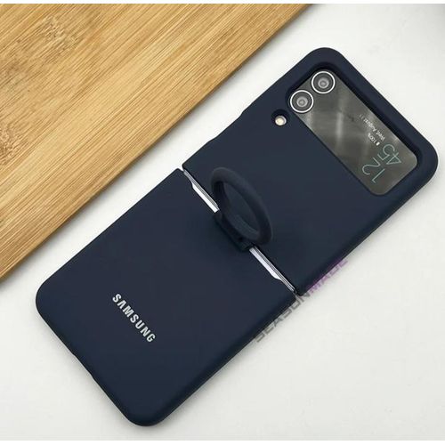 product_image_name-Generic-Silicone case for samsung galaxy z flip 4 with s holding -2
