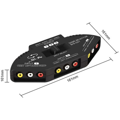 Generic High quality 3 to 1 Composite AV Signal Switch Cable. - image 2