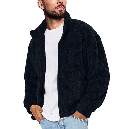 Fleece lapel jacket top