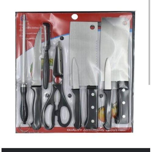 Generic 8pcs Kitchen knives set comes with skin peeler - image 2
