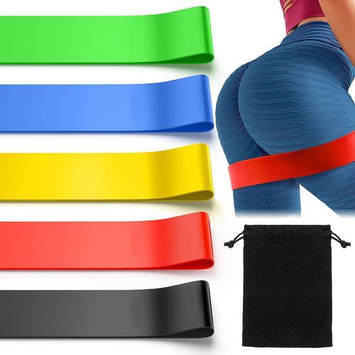 Generic 4 Pcs TPE Yoga Pilates Resistance Exercise Band Resistance