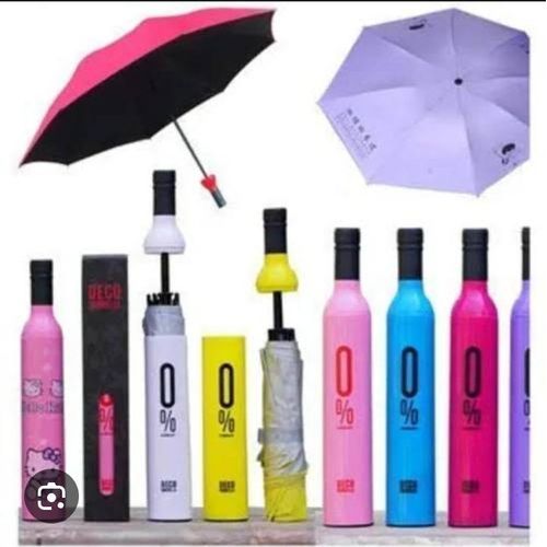 Generic Portable Umbrella / Foldable Wine Bottle Shape Umbrella - image 3
