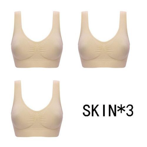 Generic Jerrinut 3PCS/lot Plus Size Bras For Women Seamless Bra Cotton  Sports Sleep Active Te Women Padded Bra