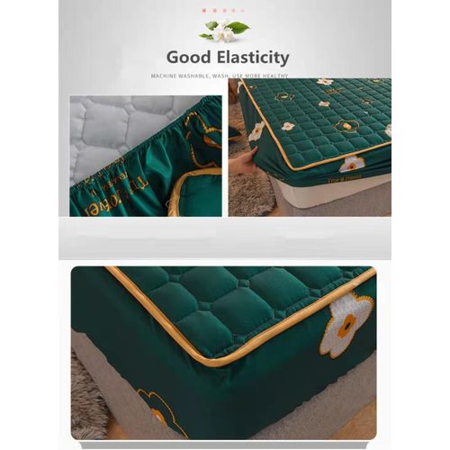 product_image_name-Fashion-MijaGrace Hypoallergenic Moist‑Absorbent Quilted Mattress Protective Cover – Green-3