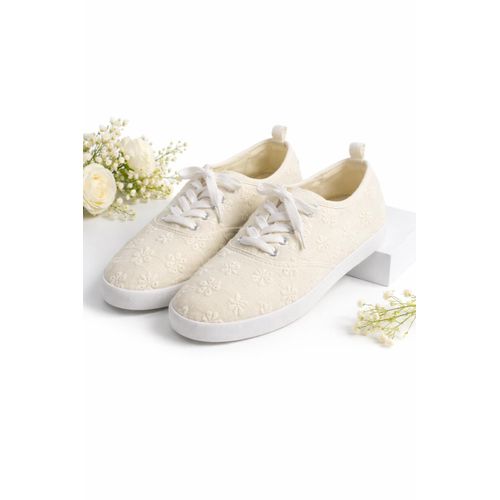 product_image_name-Primark-Girl's Floral Embroidery Canvas Sneakers -1