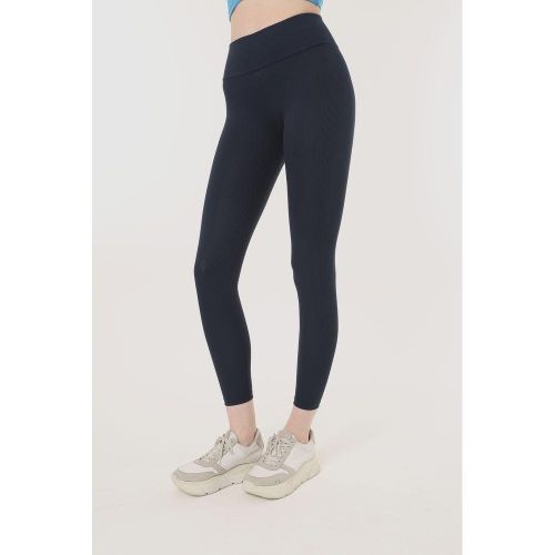 Navy Ribbed High Waist Leggings