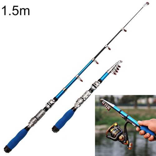 Generic 32cm Portable Telescopic Sea Fishing Rod Mini Fishing Pole