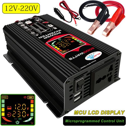 Generic 6000W Digital Car Power Inverter DC 12V To AC 220/110V