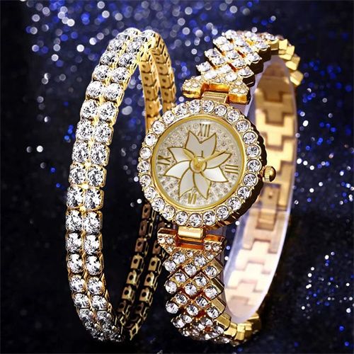 Fashion Diamond Watch+bracelet Set | Jumia Nigeria