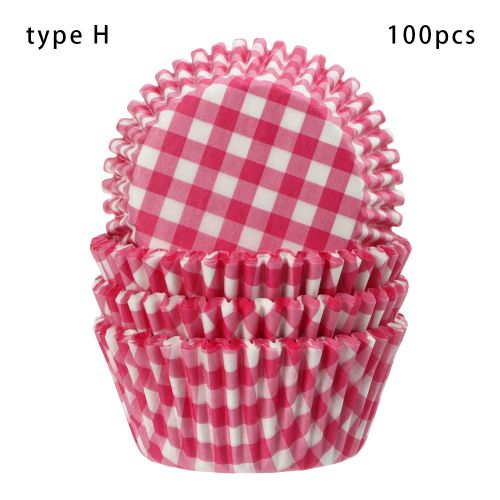 50Pcs Cupcake Paper Cups Wrapper Cake Mold Muffin Cupcake Liners Baking C;;^