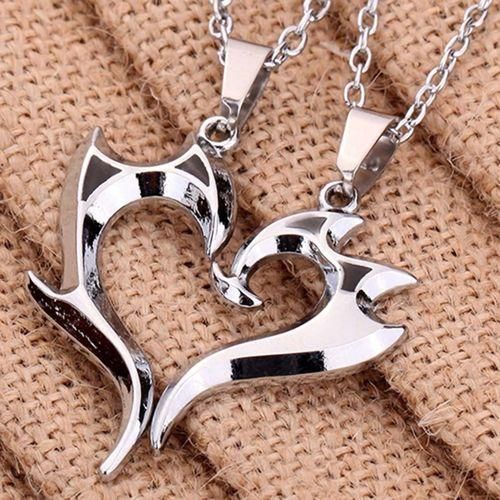 Generic 1 Pair Couple Necklace Heart Shape Pendant Fashionable Unisex Lover Matching Necklace Jewelry For Pa Jumia Nigeria