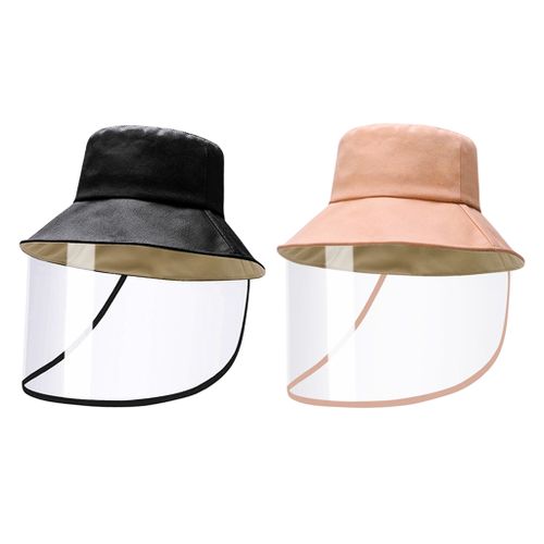 Generic Anti-spitting Hat Dustproof Clear Cover Fishman Hat Bucket Hats 2  Pack