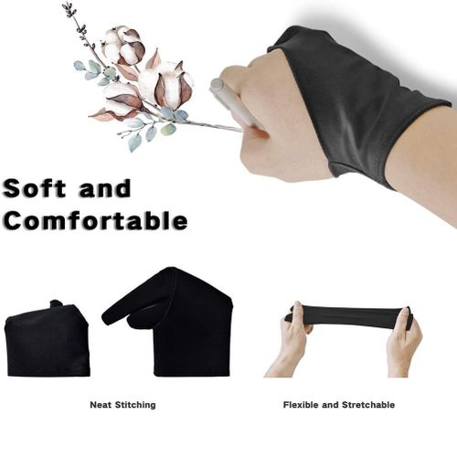 2 Fingers Anti-smudge Gloves Anti-touch Gloves Hand Drawing For