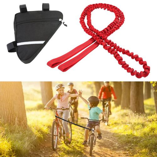 Kids Mtb Tow Rope - Child Bike Stretch Bungee Cord Pull Behind