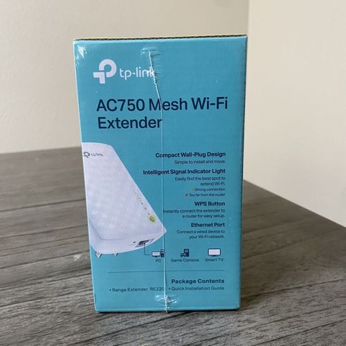  TP-Link WiFi Extender with Ethernet Port, Dual Band 5GHz/2.4GHz  , Up to 44% more bandwidth than single band, Covers Up to 1200 Sq.ft and 30  Devices, signal booster amplifier supports OneMesh(RE220) 