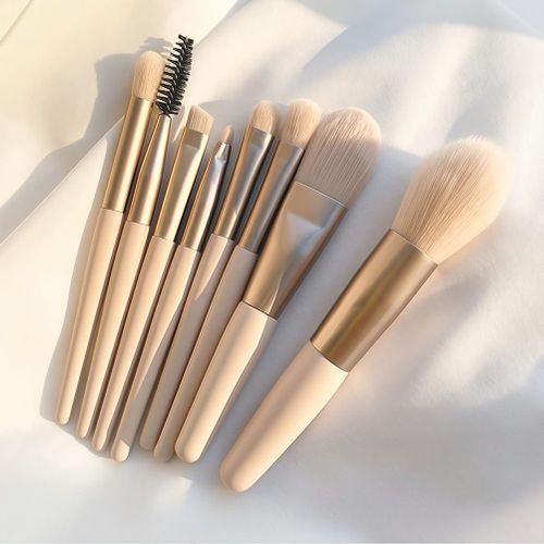 DORXTI 8Pcs Makeup Brush Set: Professional Eyeshadow, Eyebrow & Concealer Kit
