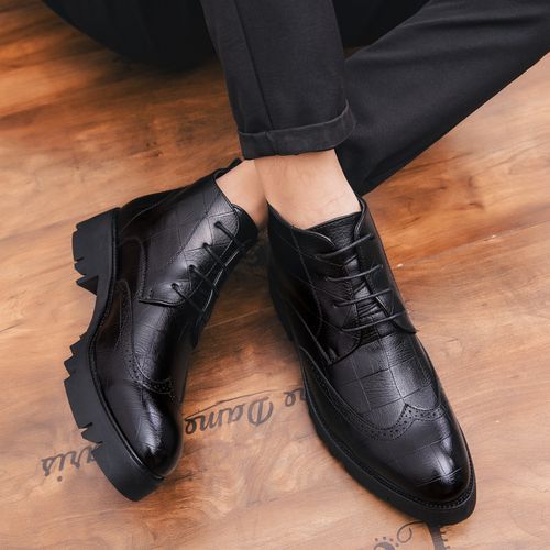Fashion Mens Chelsea Formal Leather Boots Lace Up Business Oxford Boots Ankle Boots Black Jumia Nigeria