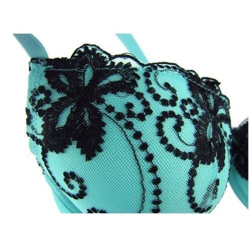 Generic Ladies Lace Flower Embroidery Bra For Women Underwear Bras Everyday  Underwire Brassiere Plunge Style Push Up Bra 32a-36d