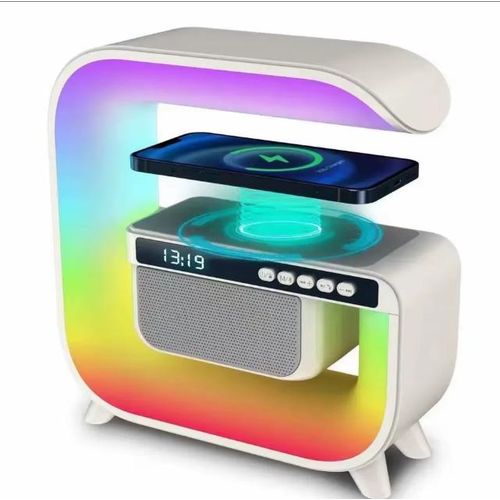 product_image_name-Generic-Led Wireless Charger Speaker with Desktop Clock Lamp Bluetooth Speaker with 7 White Noise-1