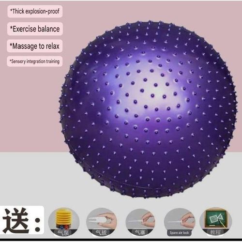 Generic Big sizes exercise ball plus Yoga mat and mini massaging gun - image 2
