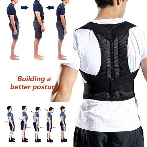 Men Back Waist Posture Corrector Adjustable Adult Correction Vest