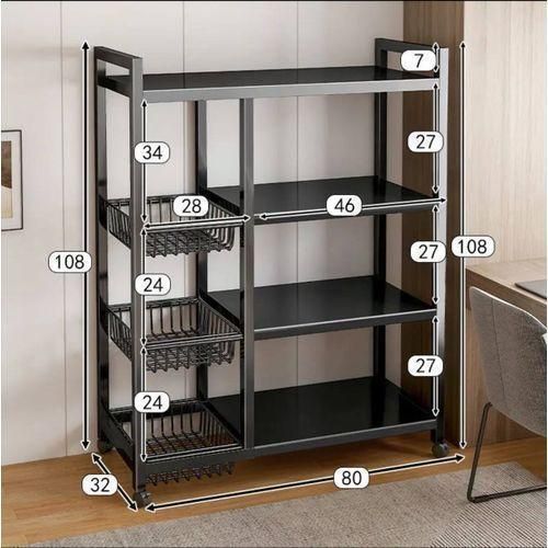 product_image_name-Generic-4 Layers - Storage Organizer Rack With Basket-2