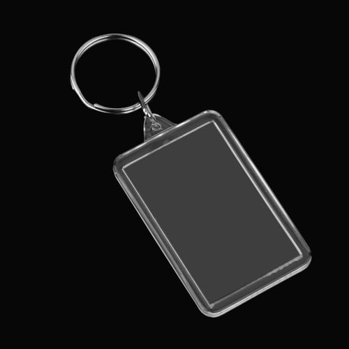 Transparent Acrylic Rectangle Blank Acrylic Keychains With Picture