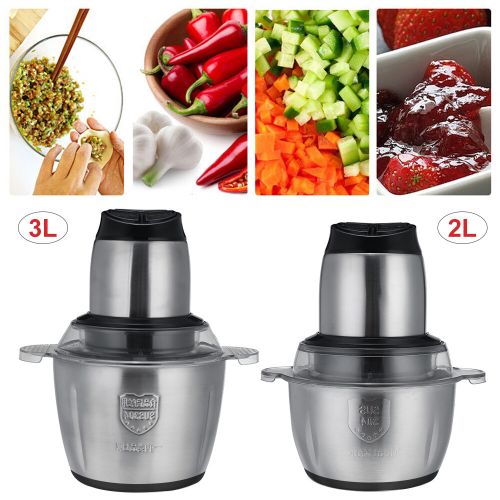 NEW Electric Food Chopper 500W Food Processor Meat Grinder with 2L