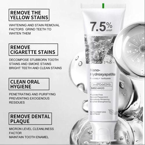 product_image_name-Generic-7.5% nHAP White Tooth Repair Hydroxyapatite Toothpaste, fresh breath toothpaste, gentle toothpaste, cavity repair toothpaste-1