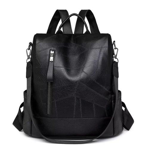 product_image_name-Fashion-Ladies Backpack Bag Leather Bags For Women Backpacks Travel Bag Crossbody Bags Shoulder Bag Black-1