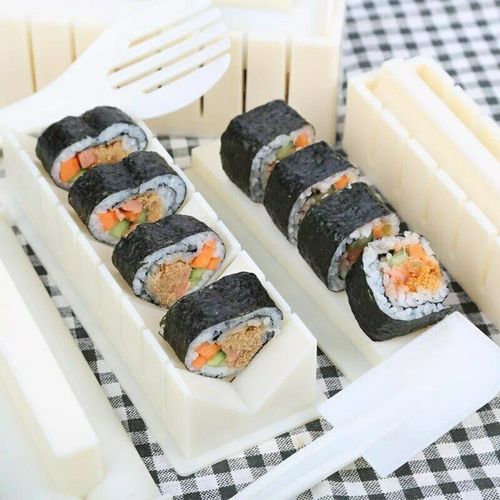 DIY Sushi Making Kit with Complete Sushi Set,Plastic Sushi Maker Set with 8  Shapes Rice Roll Mold Heart/Square/Triangle/Round - AliExpress