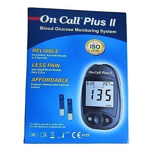 product_image_name-On Call Plus-Blood Glucose Monitoring System Kit (Glucometer)-1