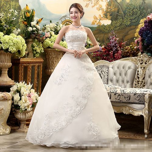 product_image_name-Fashion-Off Shoulder Lace Wedding Dress Bridal Gown-White-1