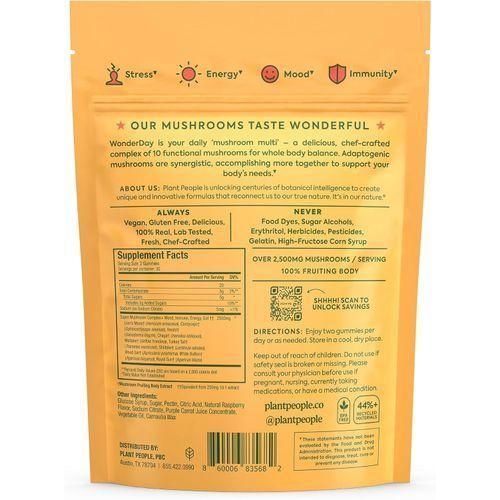 product_image_name-Plant People-WonderDay Lion’s Mane + Cordyceps & Chaga 60 Gummies-2