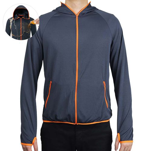 Generic -Men's -Antifouling -Hiking -Jackets -Ice -Silk Gray_M