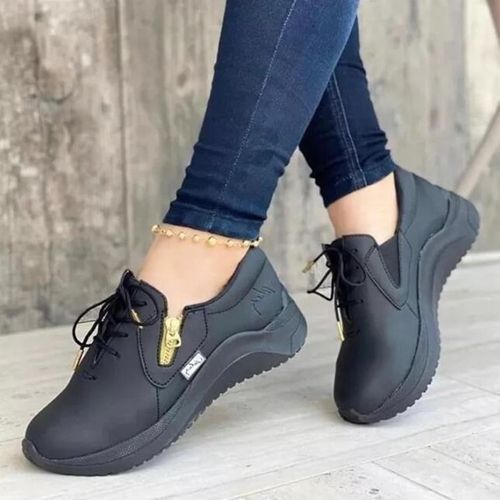 Women's Letter Decor Sneakers, Stylish Lace Up Outdoor Shoes