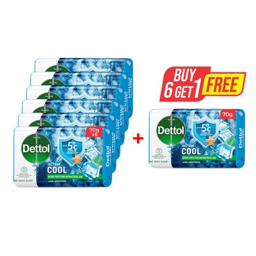 Dettol Cool 70g 6+ 1 Free