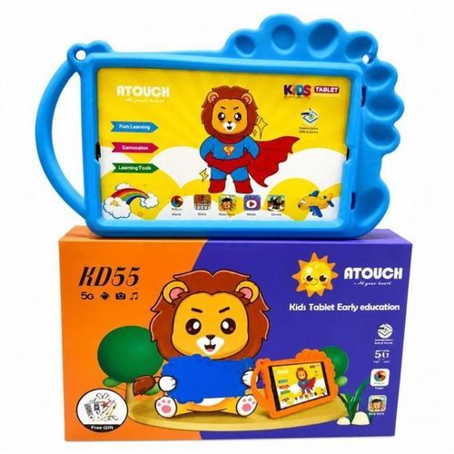 Atouch  Kids Tablets 7- Inch - Android Educational Learning Tablet With Protective Shockproof Case, Wifi, Camera & Parental Control ( Blue )